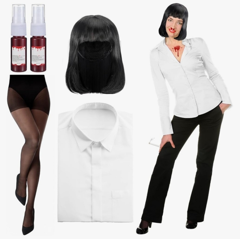 6 Piece Halloween Pulp Women Costume XL